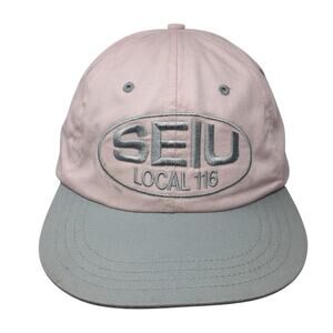 Seiu Local 116 Snapback Cap Pink One Size Adjustable Embroidered Unionwear